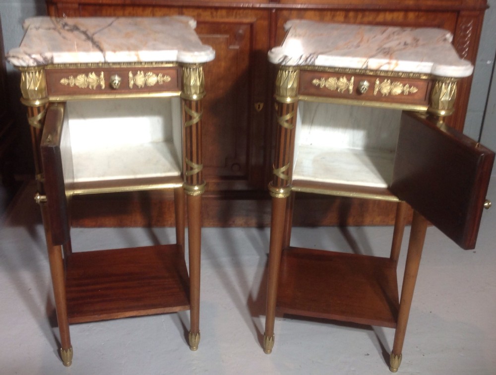 STUNNING PAIR OF FRENCH BEDSIDE CABINETS View V