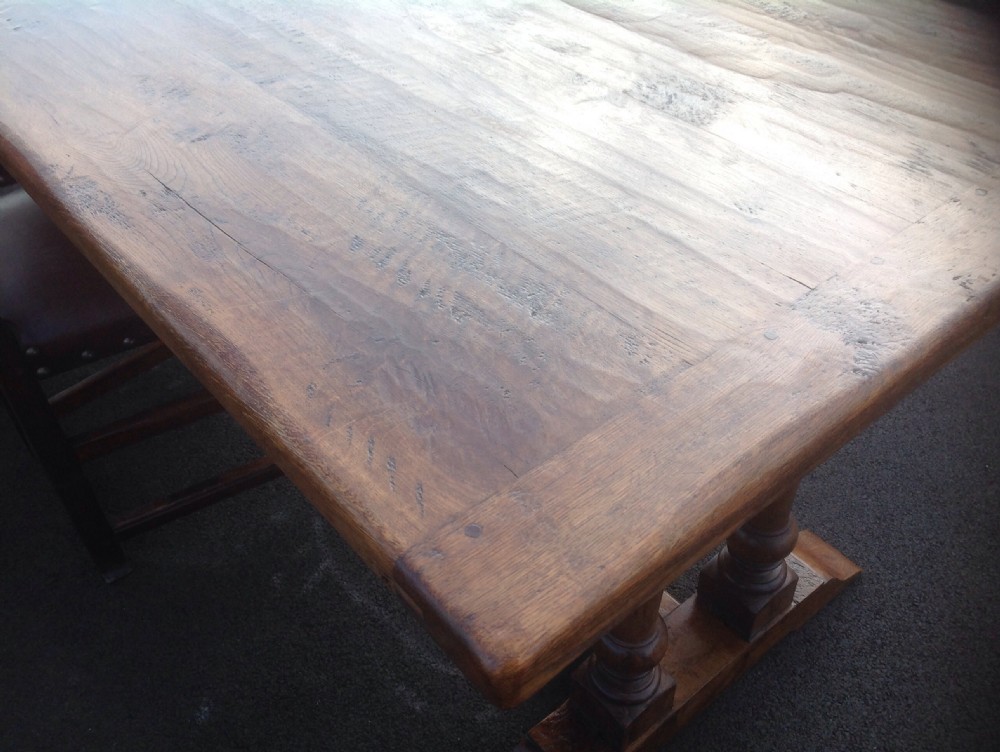 SOLID OAK FRENCH DINING TABLE View V