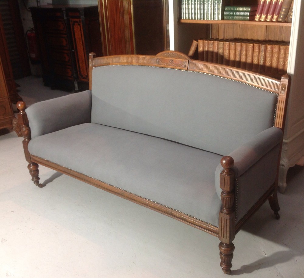 EDWARDIAN OAK SOFA View II