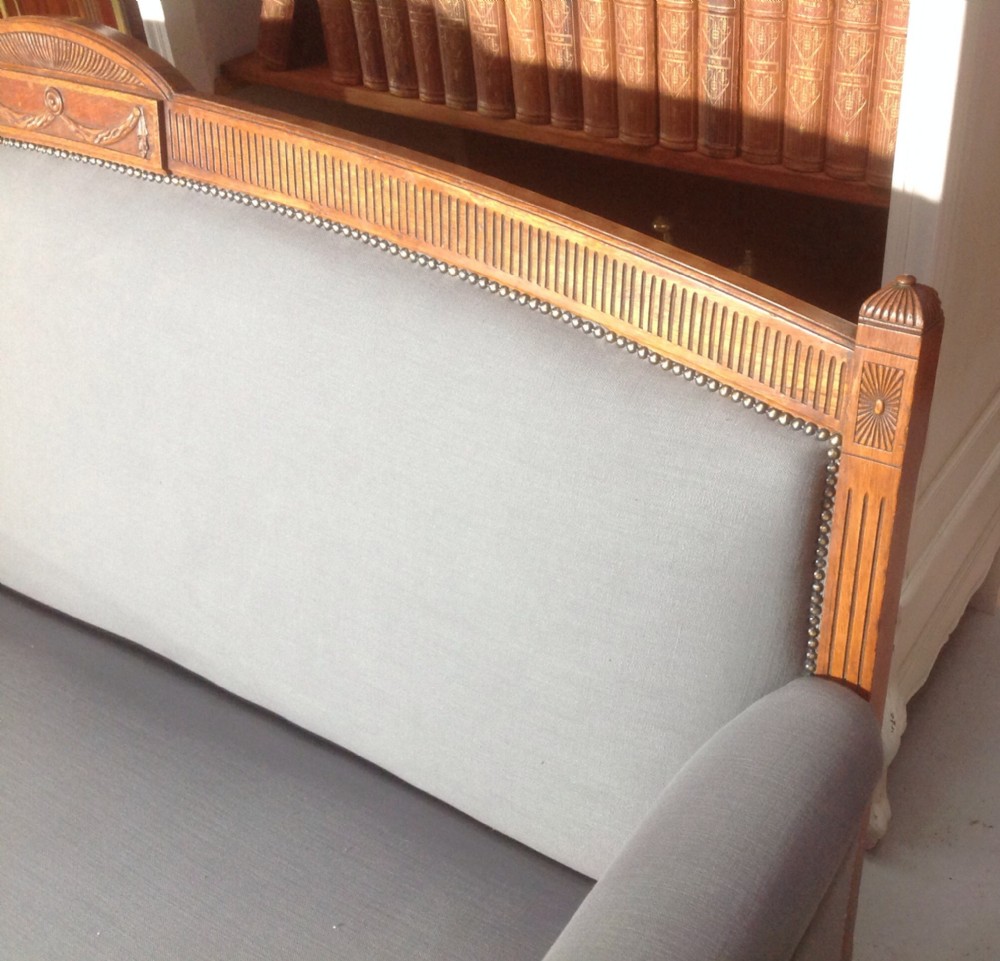 EDWARDIAN OAK SOFA View IV