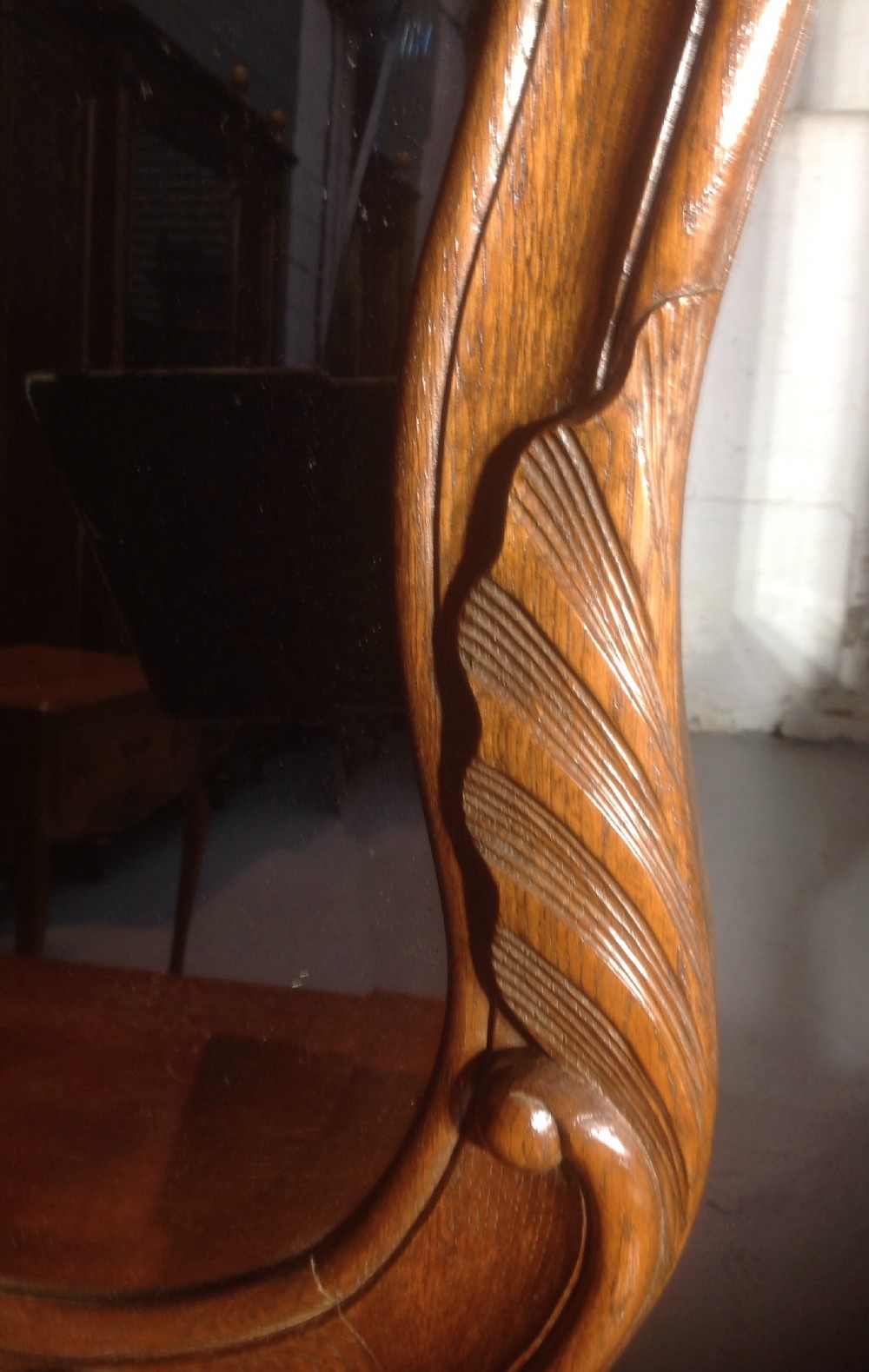 CARVED OAK FRENCH WALL MIRROR View III