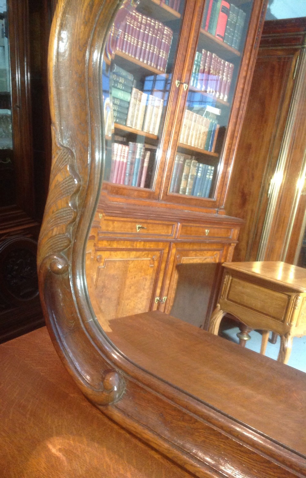 CARVED OAK FRENCH WALL MIRROR View IV