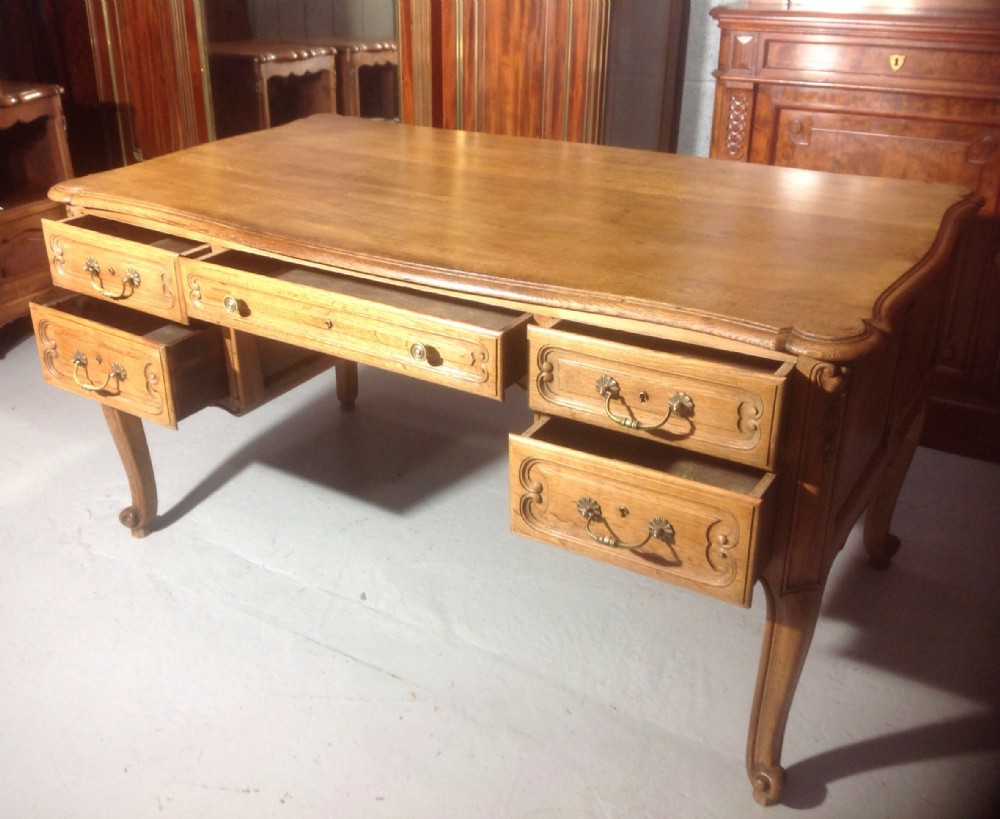 CARVED OAK FRENCH DESK View IV