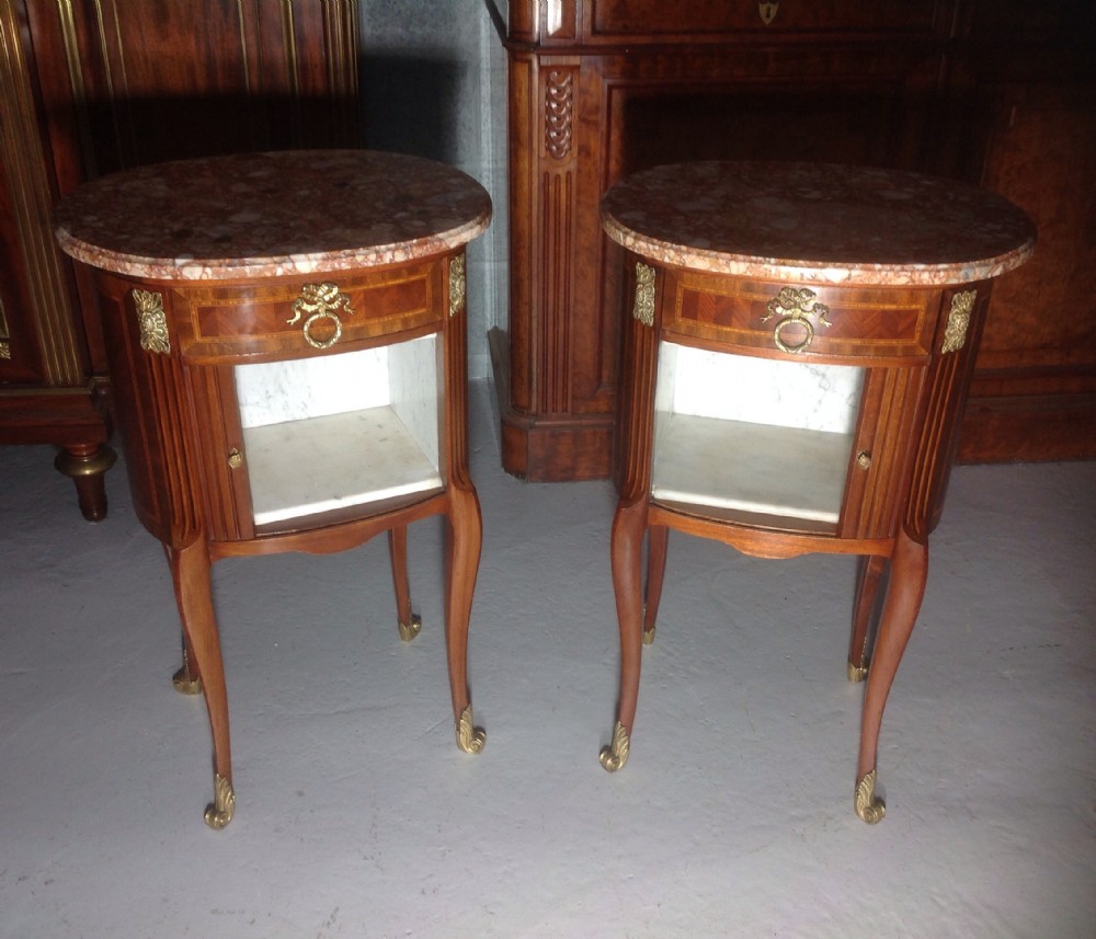PAIR OF FRENCH BED SIDE CABINETS View IX