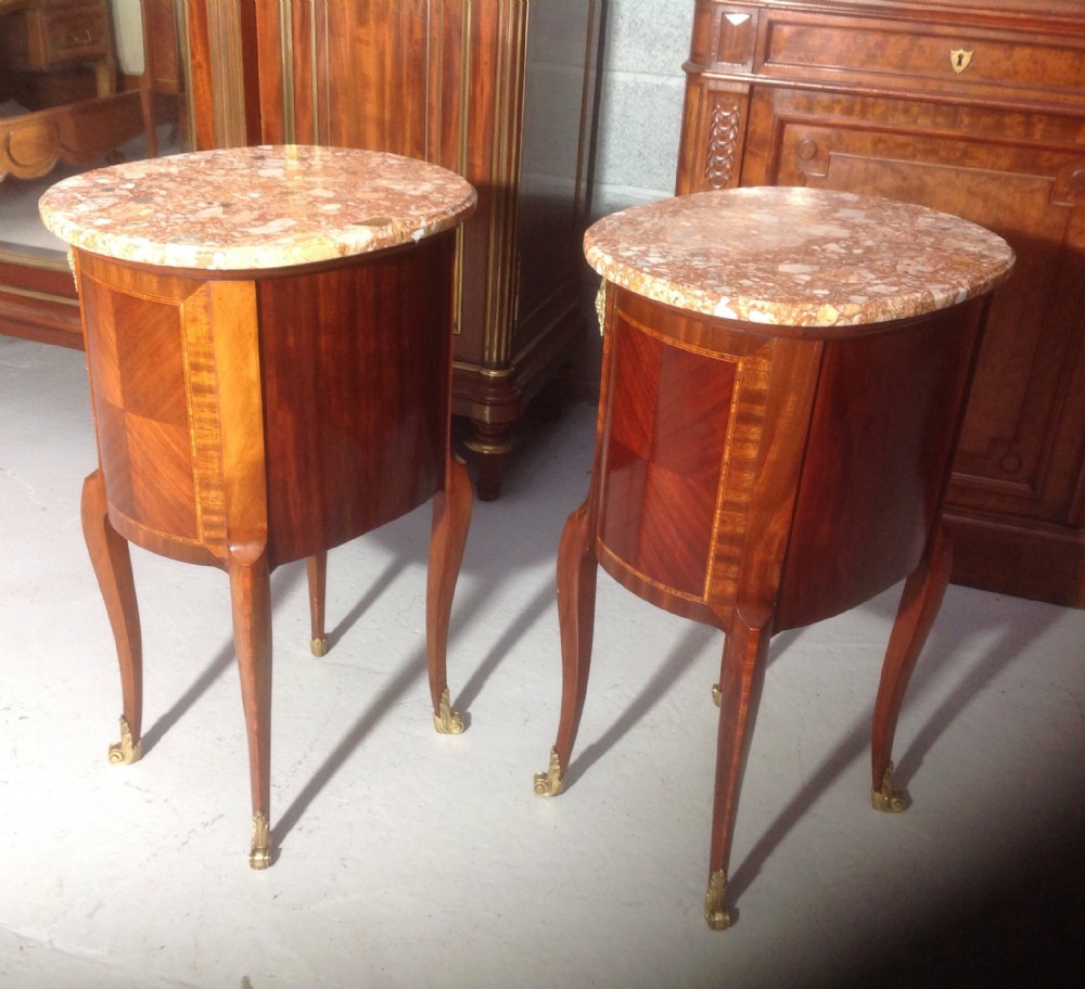 PAIR OF FRENCH BED SIDE CABINETS View X