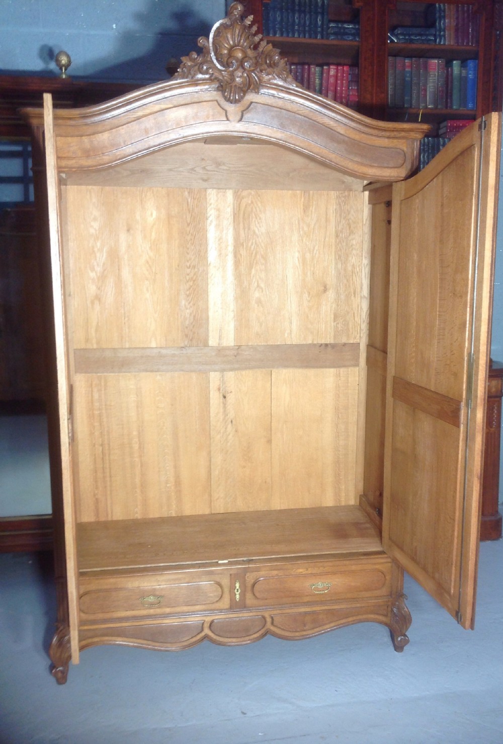 CARVED OAK FRENCH ARMOIRE View V
