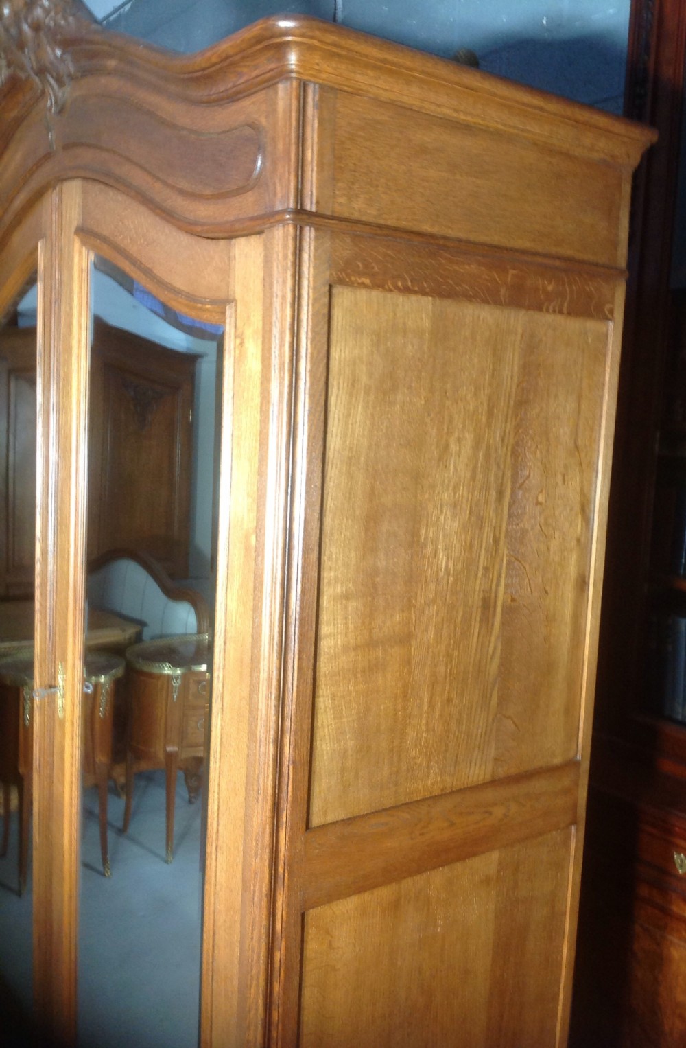 CARVED OAK FRENCH ARMOIRE View VII