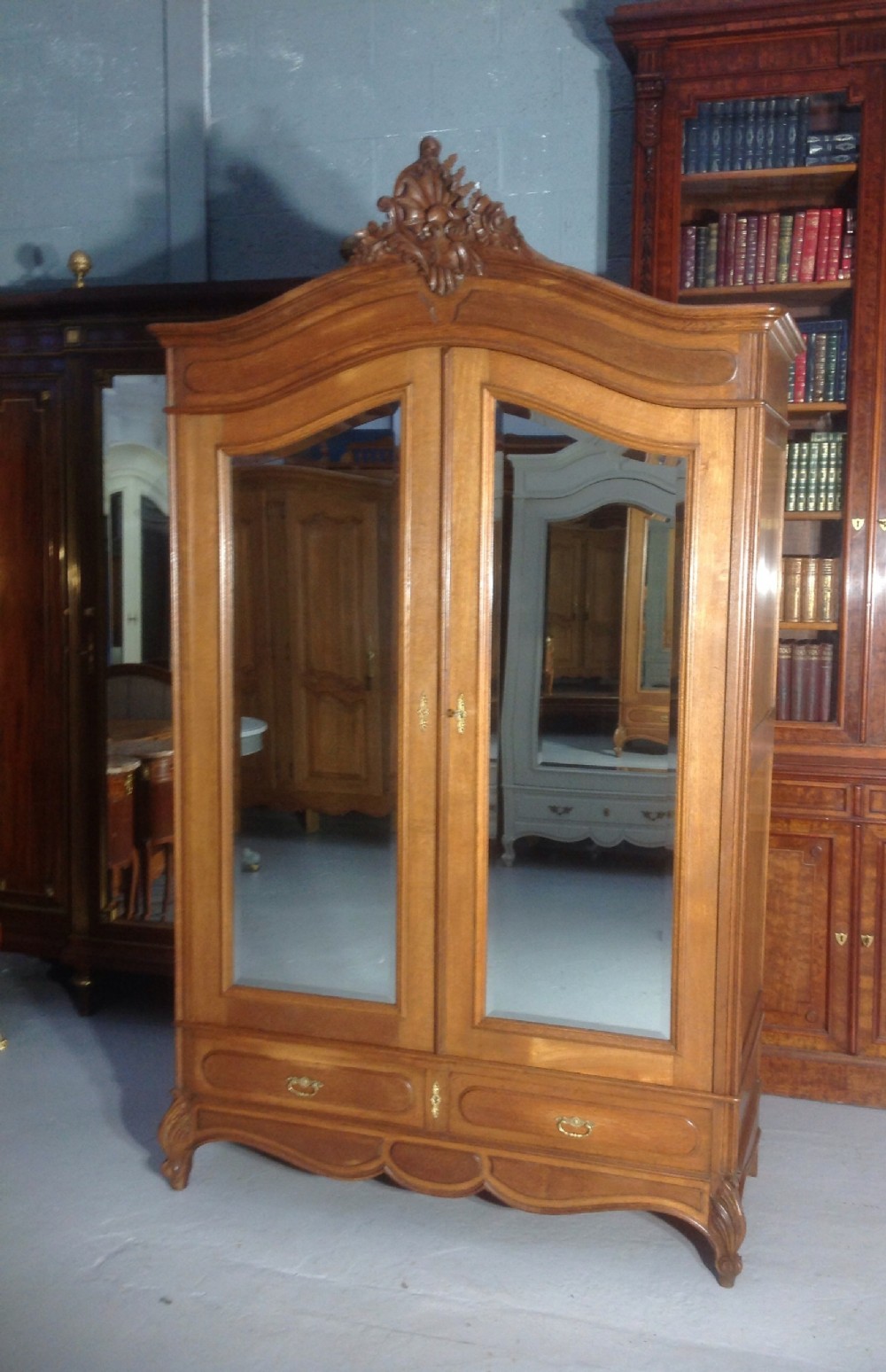 CARVED OAK FRENCH ARMOIRE View IX