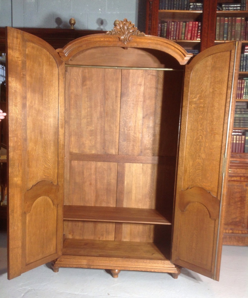 CARVED FRENCH OAK ARMOIRE View IX