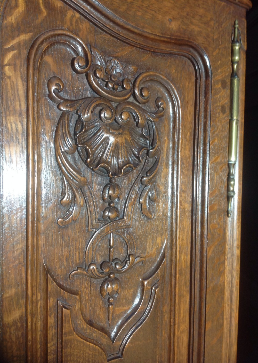 STUNNING PAIR OF FRENCH CARVED OAK ARMOIRES View XIII