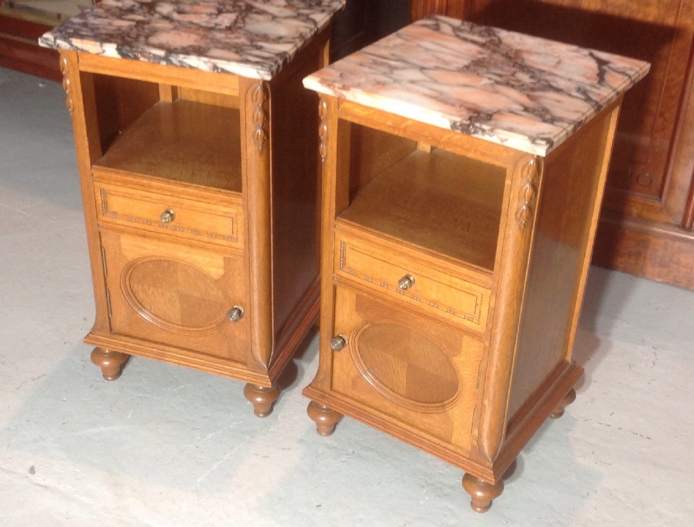 PAIR OF FRENCH OAK BEDSIDE CABINETS View III
