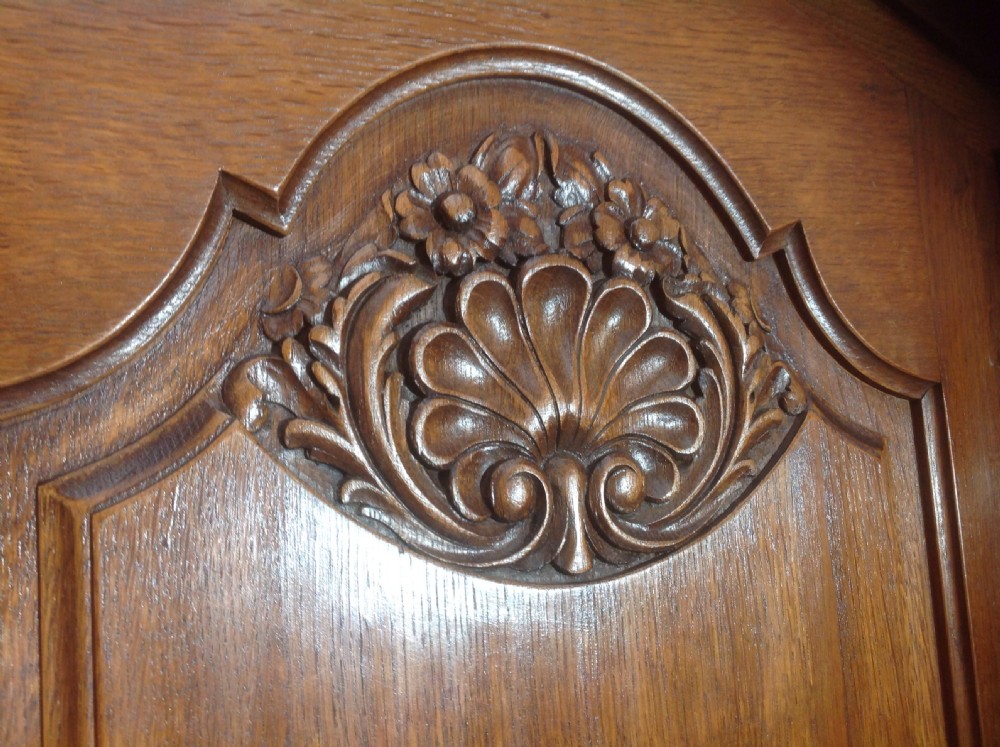 CARVED OAK FRENCH ARMOIRE View II