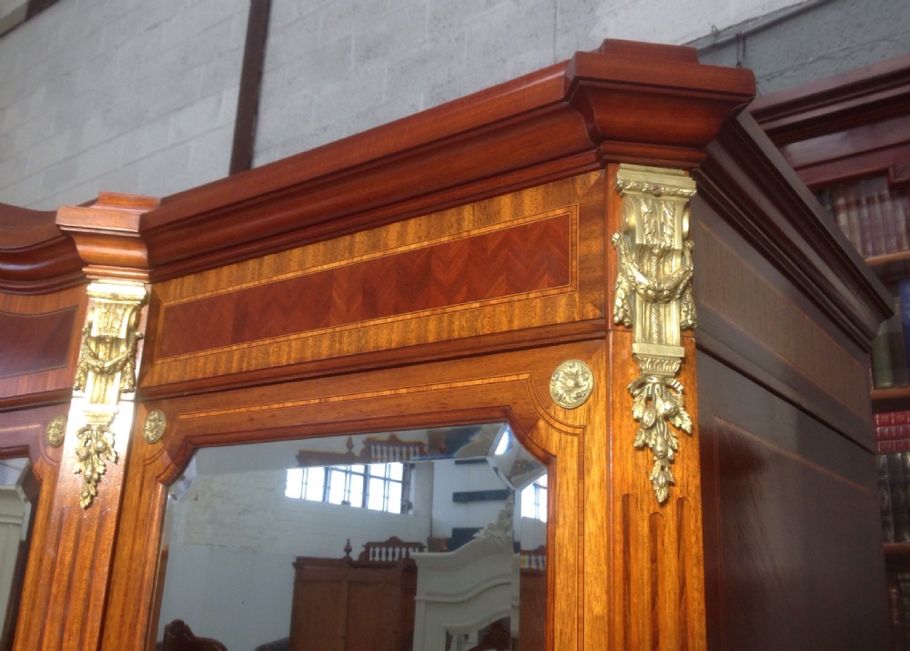 LARGE FRENCH MAHOGANY ARMOIRE View II