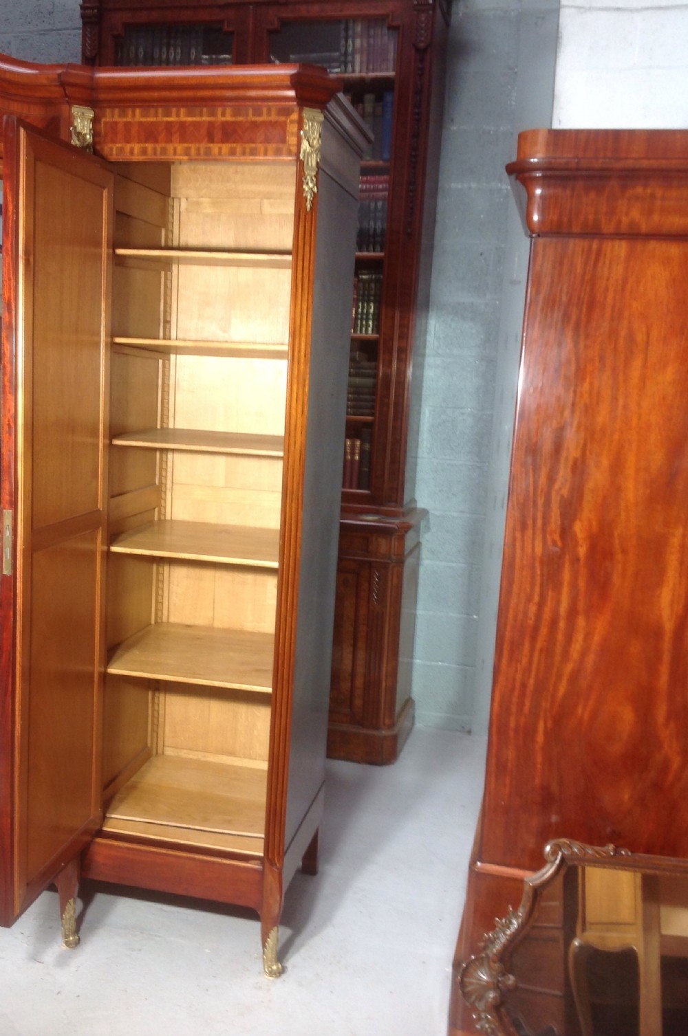 LARGE FRENCH MAHOGANY ARMOIRE View VI