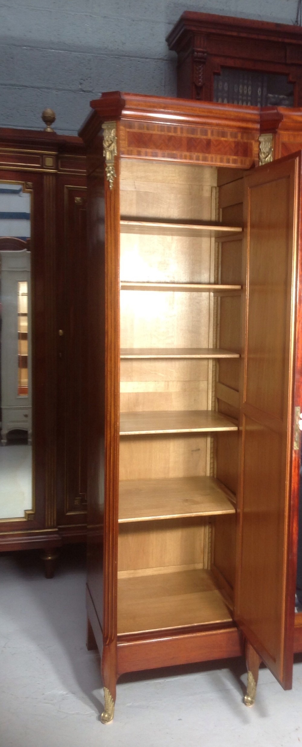 LARGE FRENCH MAHOGANY ARMOIRE View VIII