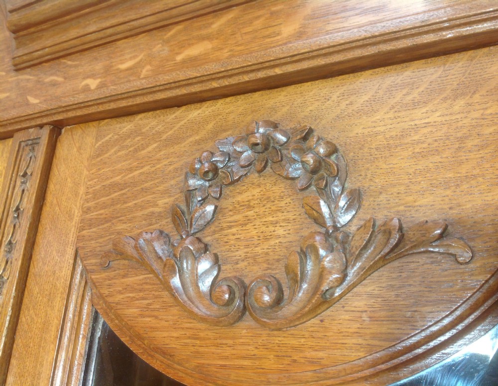 CARVED OAK FRENCH ARMOIRE View III
