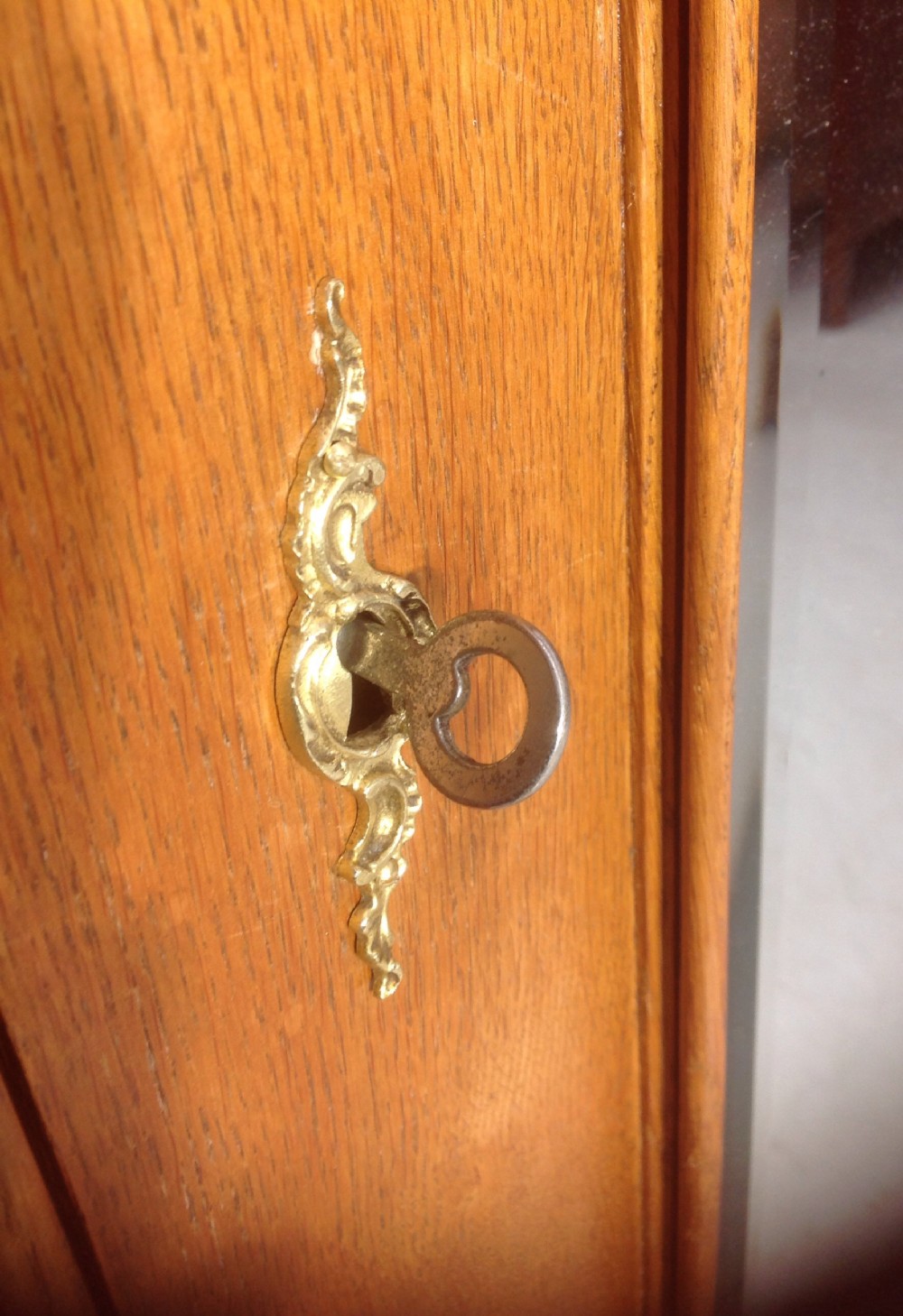 CARVED LIGHT OAK FRENCH FITTED ARMOIRE View IV