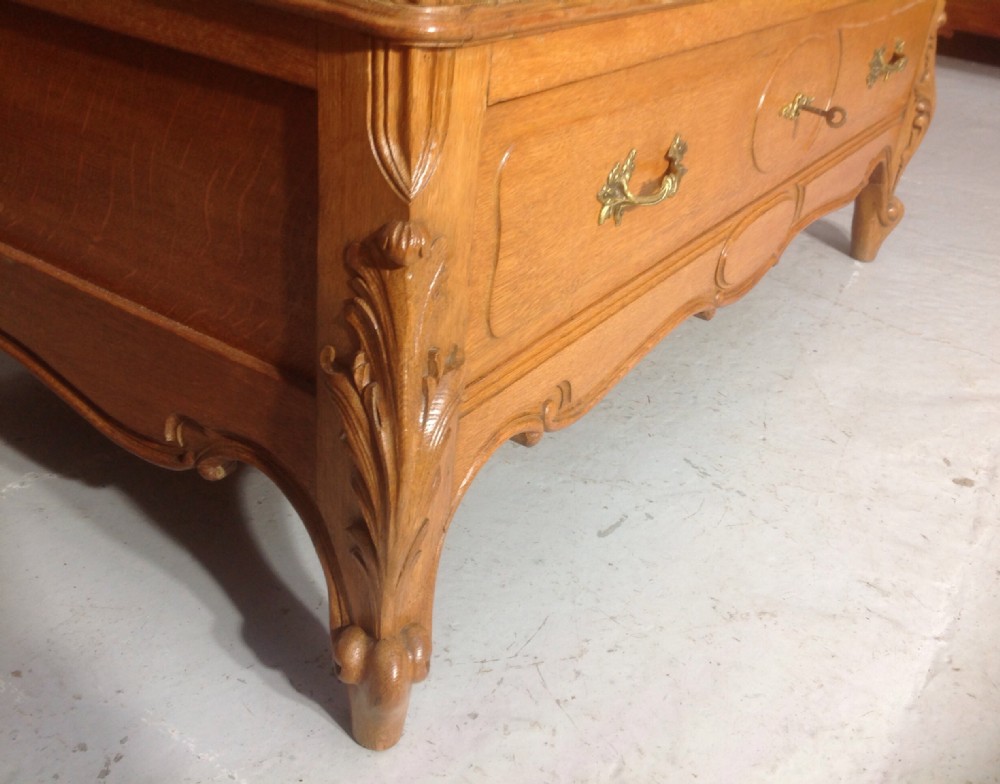 CARVED LIGHT OAK FRENCH FITTED ARMOIRE View V
