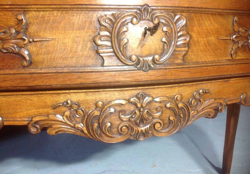 CARVED OAK FRENCH CONSOLE TABLE View IV