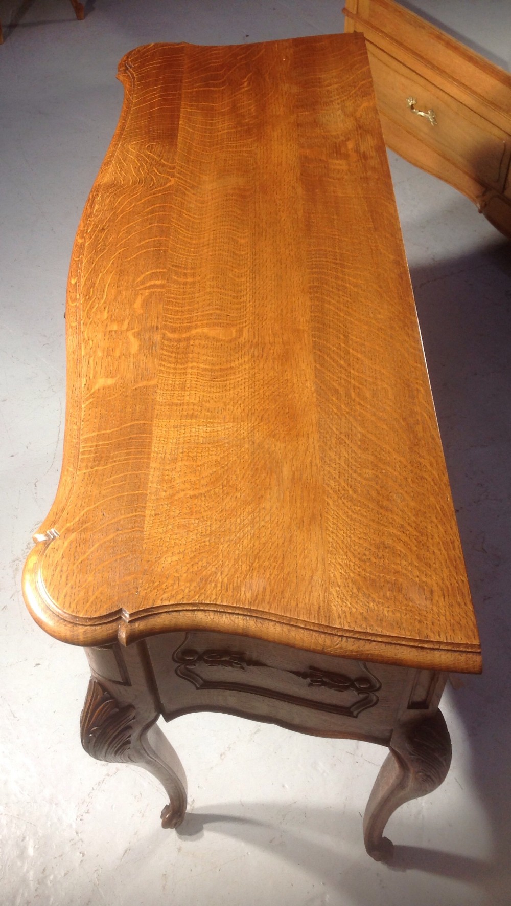 CARVED OAK FRENCH CONSOLE TABLE View VI