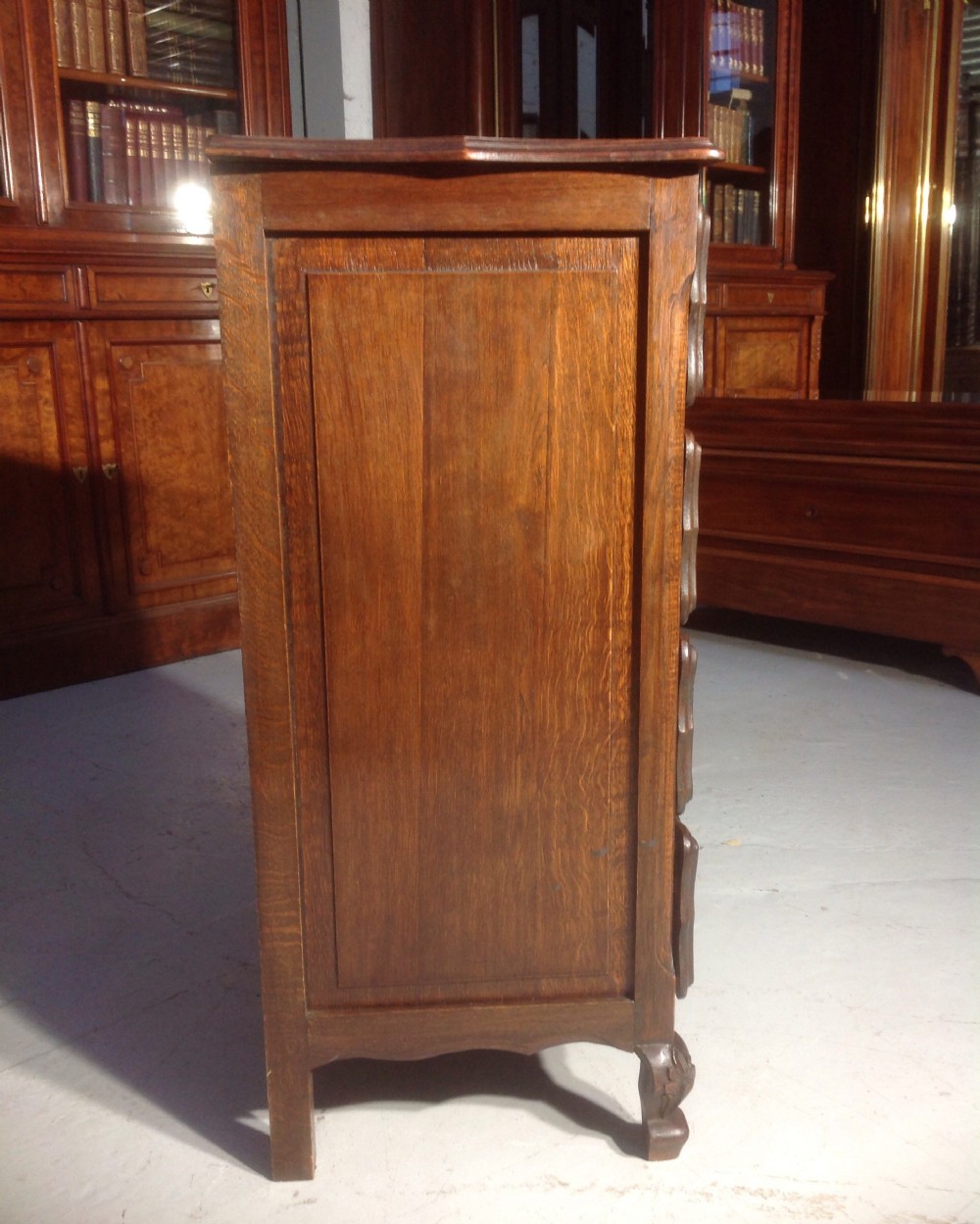CARVED OAK FRENCH CHEST View V