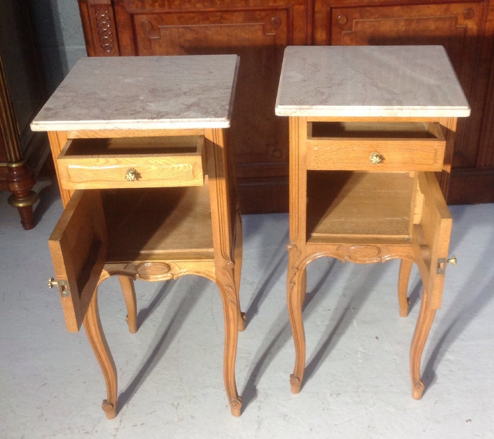 PAIR OF FRENCH OAK BEDSIDE CABINETS View III