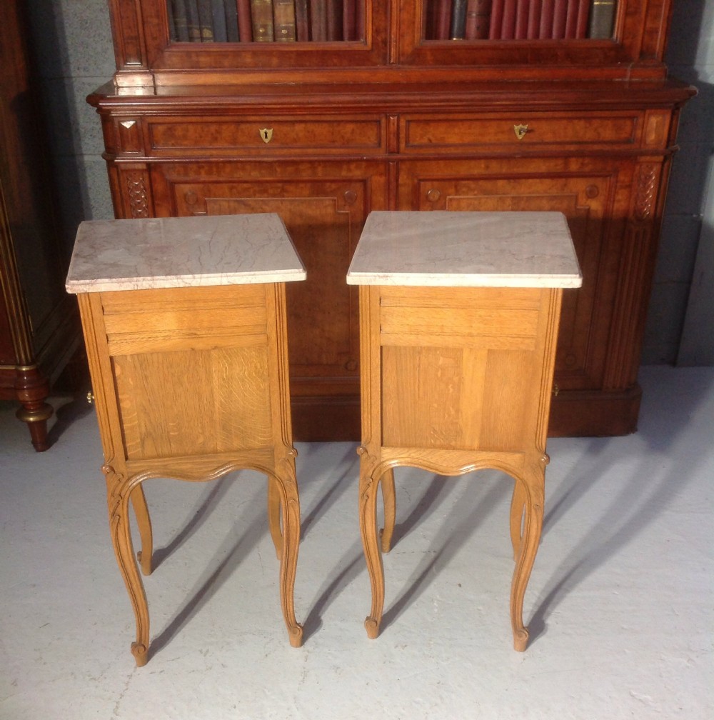 PAIR OF FRENCH OAK BEDSIDE CABINETS View V