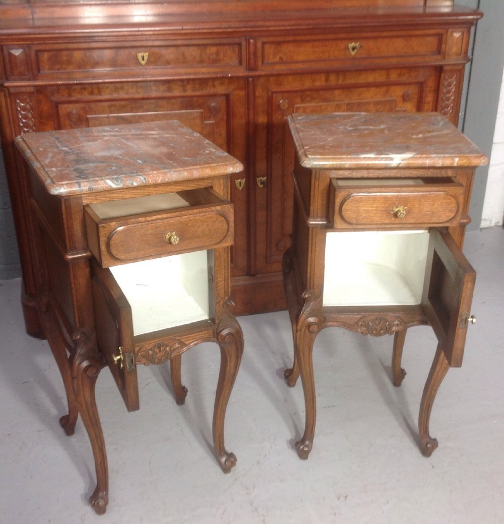 PAIR OF FRENCH OAK BEDSIDE CABINETS  View III