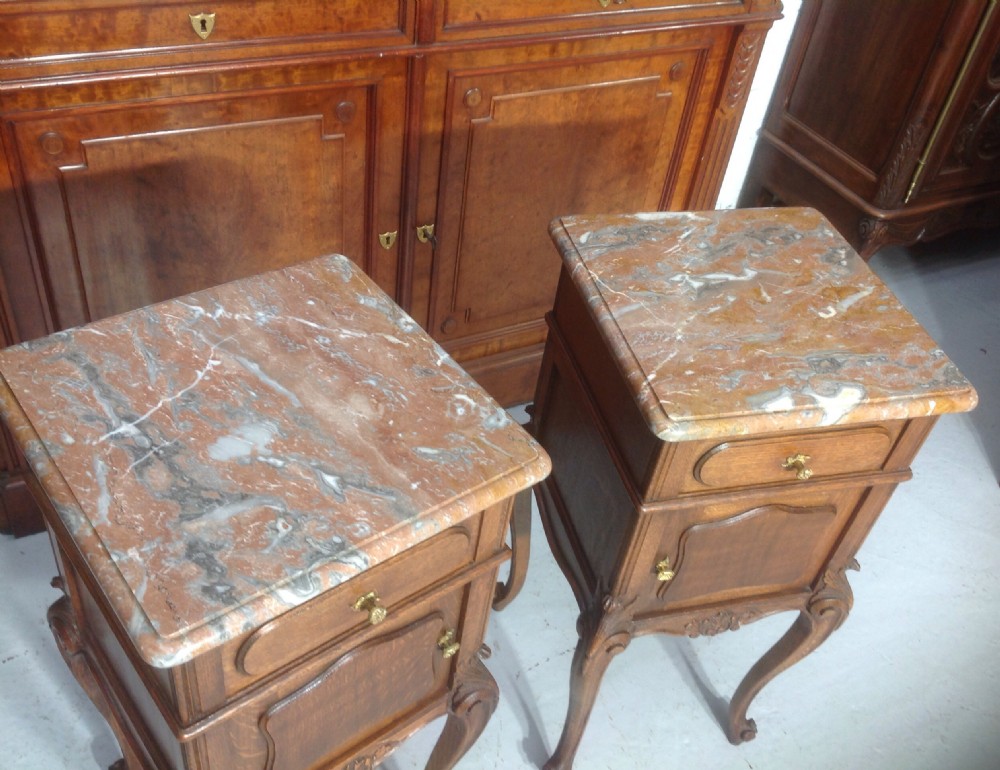 PAIR OF FRENCH OAK BEDSIDE CABINETS  View IV