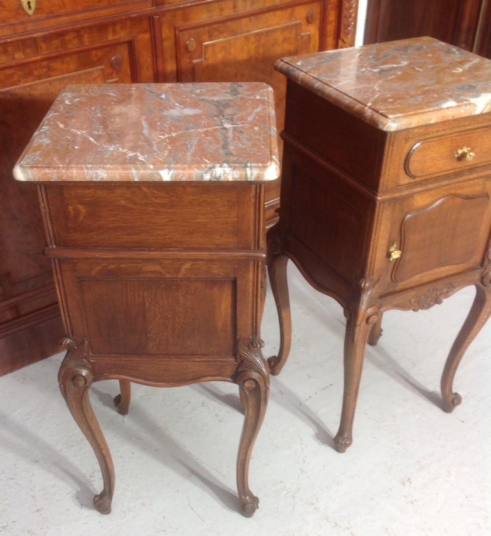 PAIR OF FRENCH OAK BEDSIDE CABINETS  View V