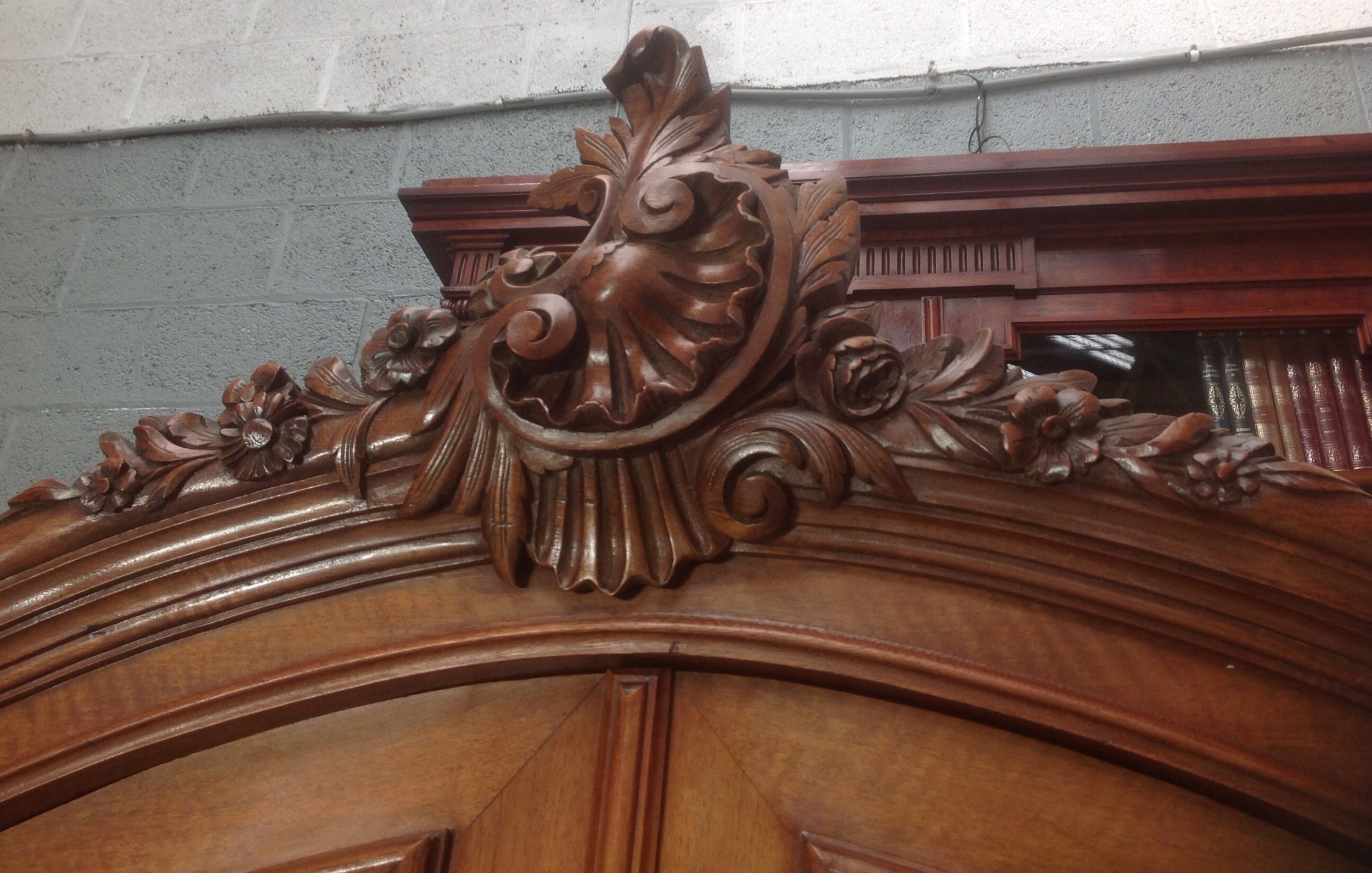 FRENCH MAHOGANY ARMOIRE View II
