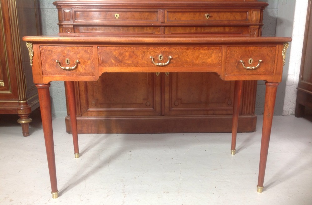 FRENCH BURR WALNUT WRITING DESK View III