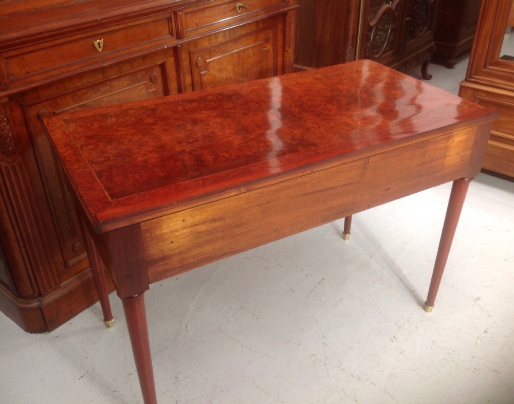 FRENCH BURR WALNUT WRITING DESK View X
