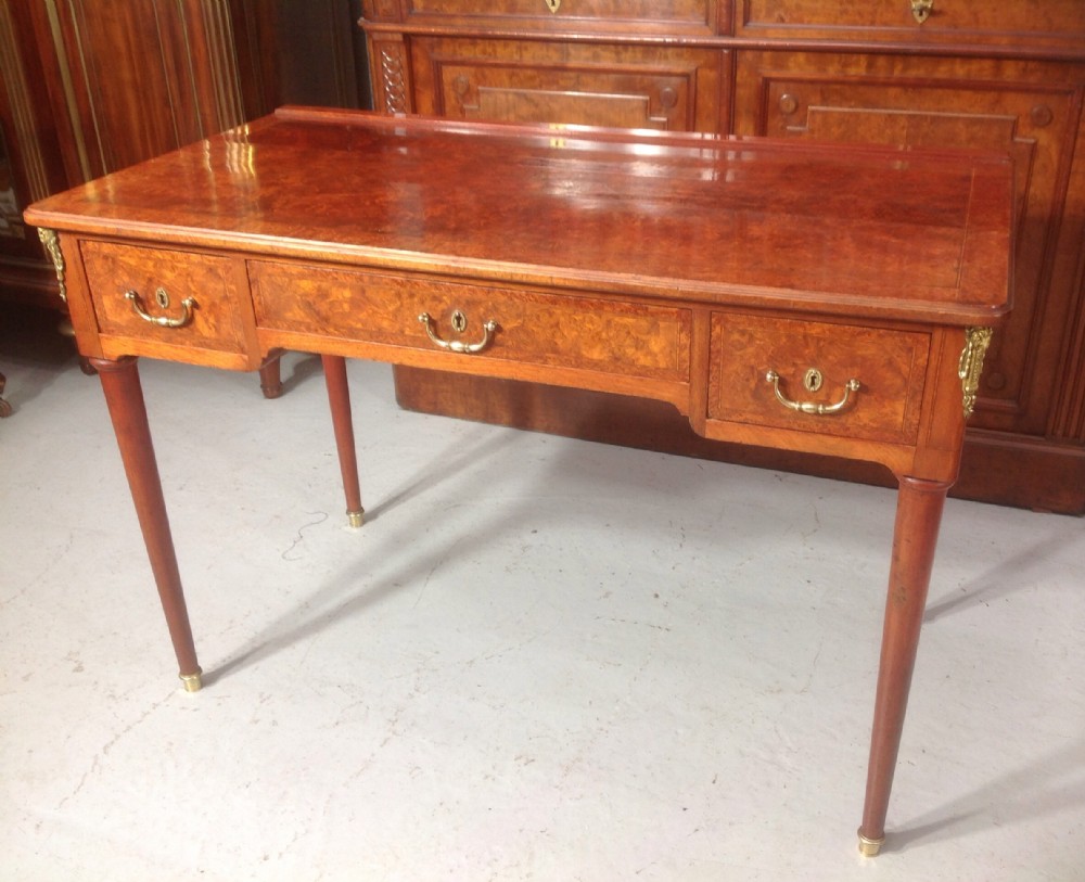 FRENCH BURR WALNUT WRITING DESK View XI