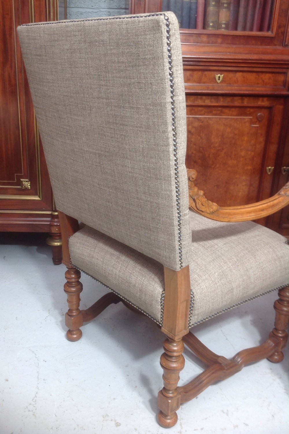 PAIR OF FRENCH WALNUT ARMCHAIRS View VII