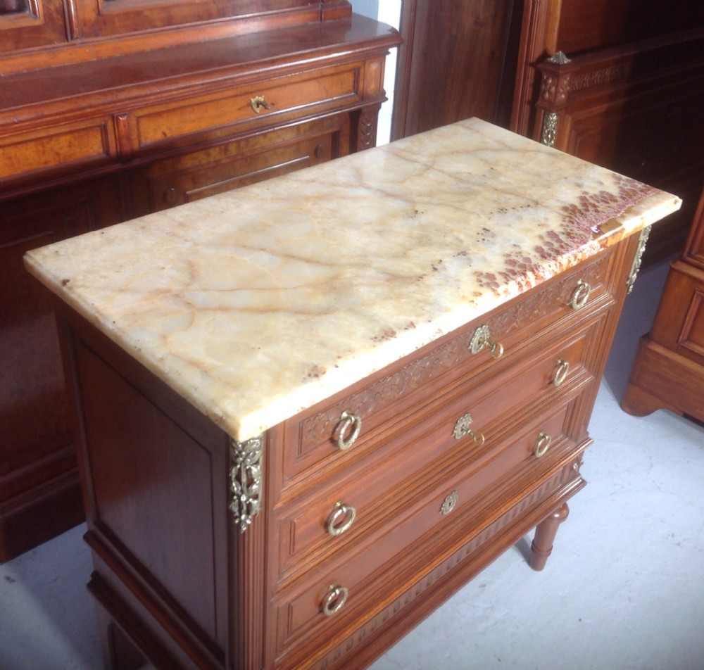 CARVED WANUT FRENCH COMMODE View III