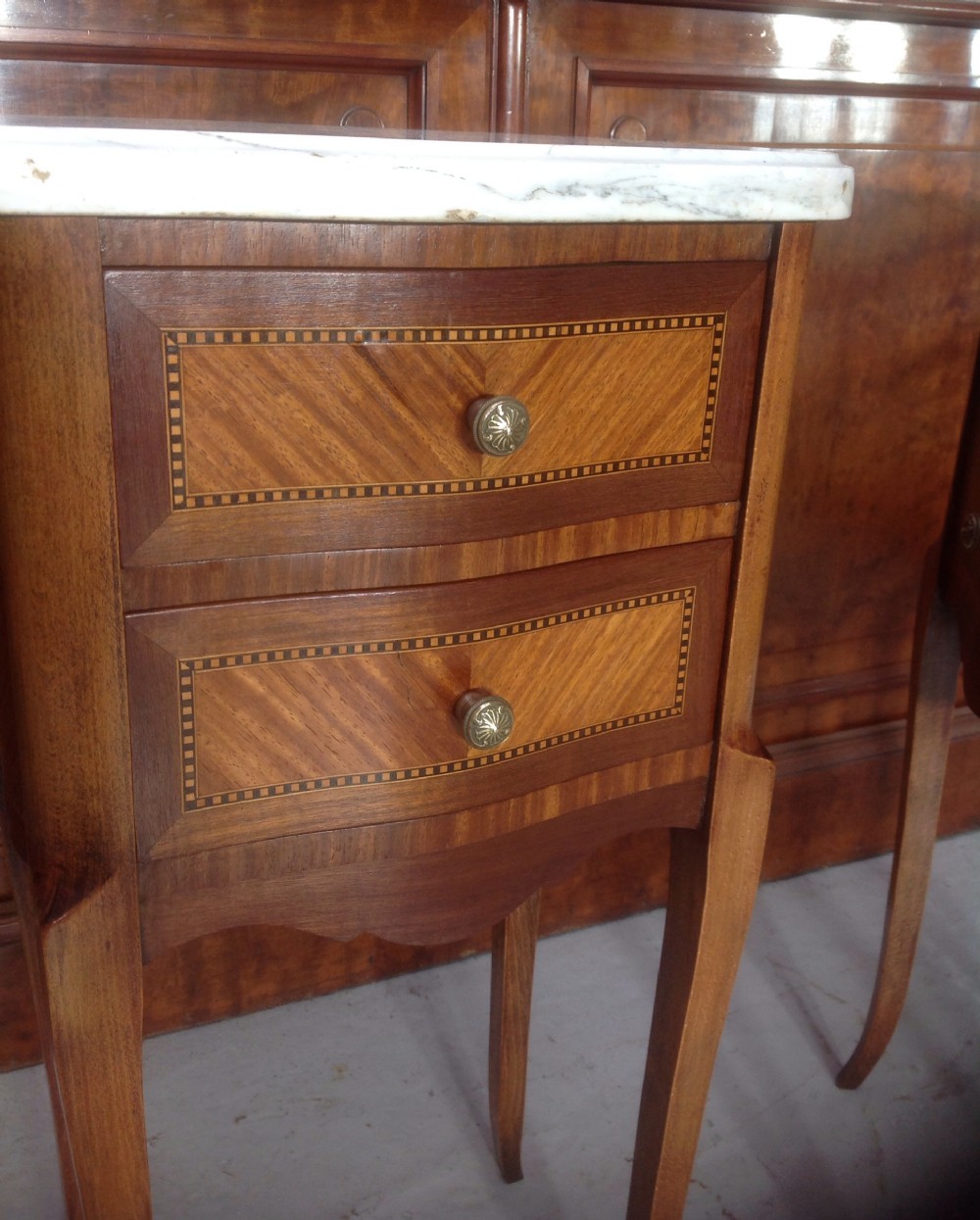 PAIR OF INLAID FRENCH BEDSIDE CABINETS View V