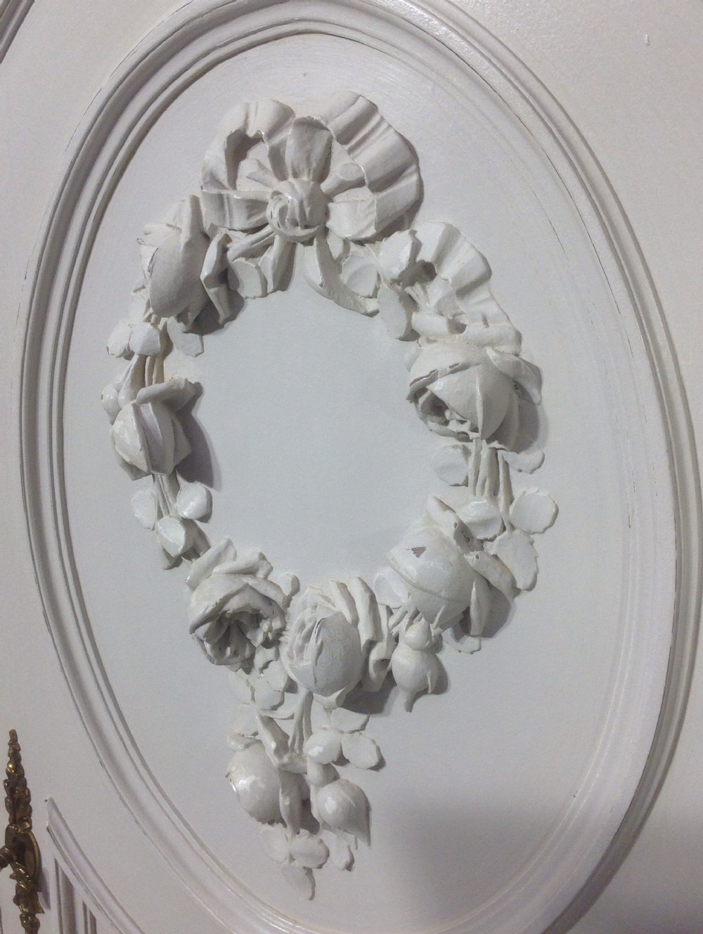 PAINTED FRENCH TRIPLE ARMOIRE View II