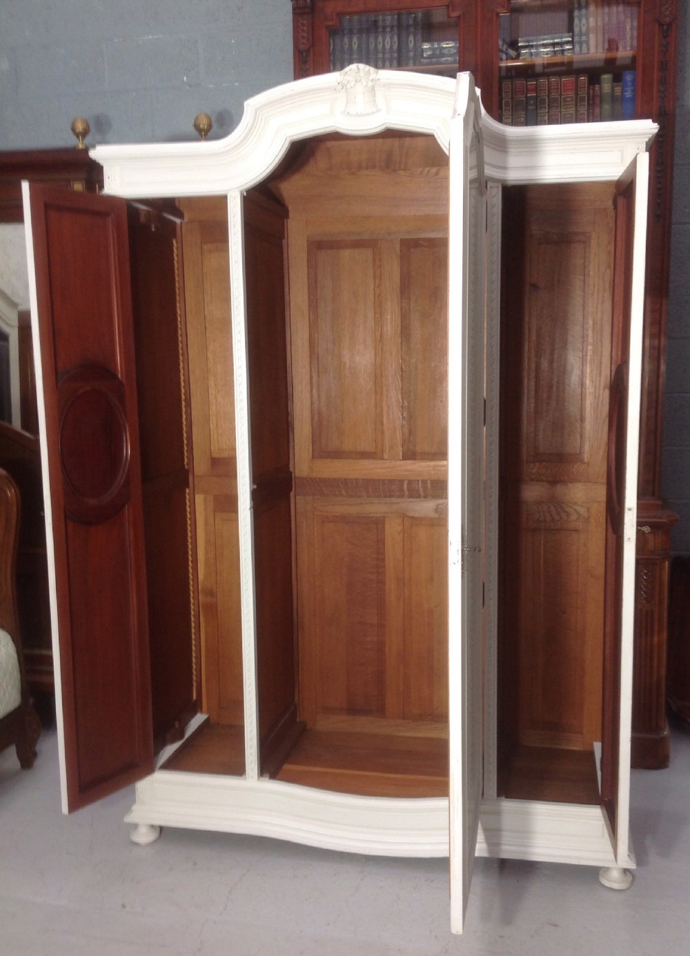 PAINTED FRENCH TRIPLE ARMOIRE View IV