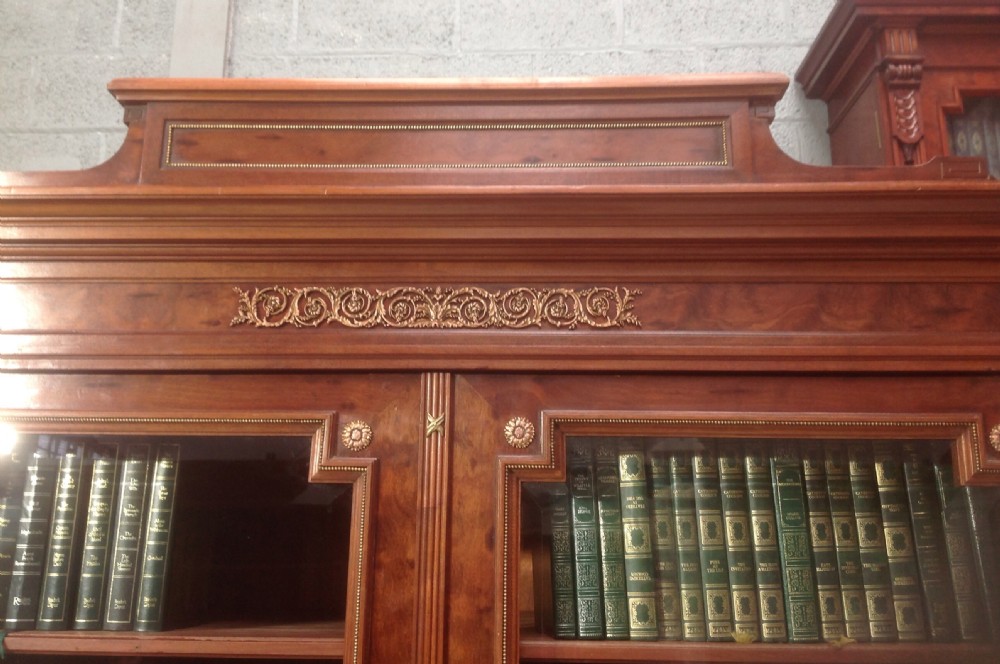 FRENCH PLUM PUDDING MAHOGANY BOOKCASE View II