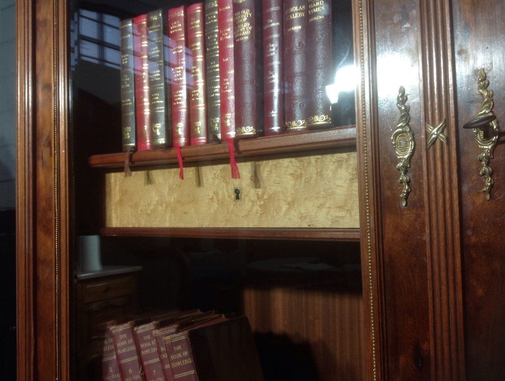 FRENCH PLUM PUDDING MAHOGANY BOOKCASE View VII