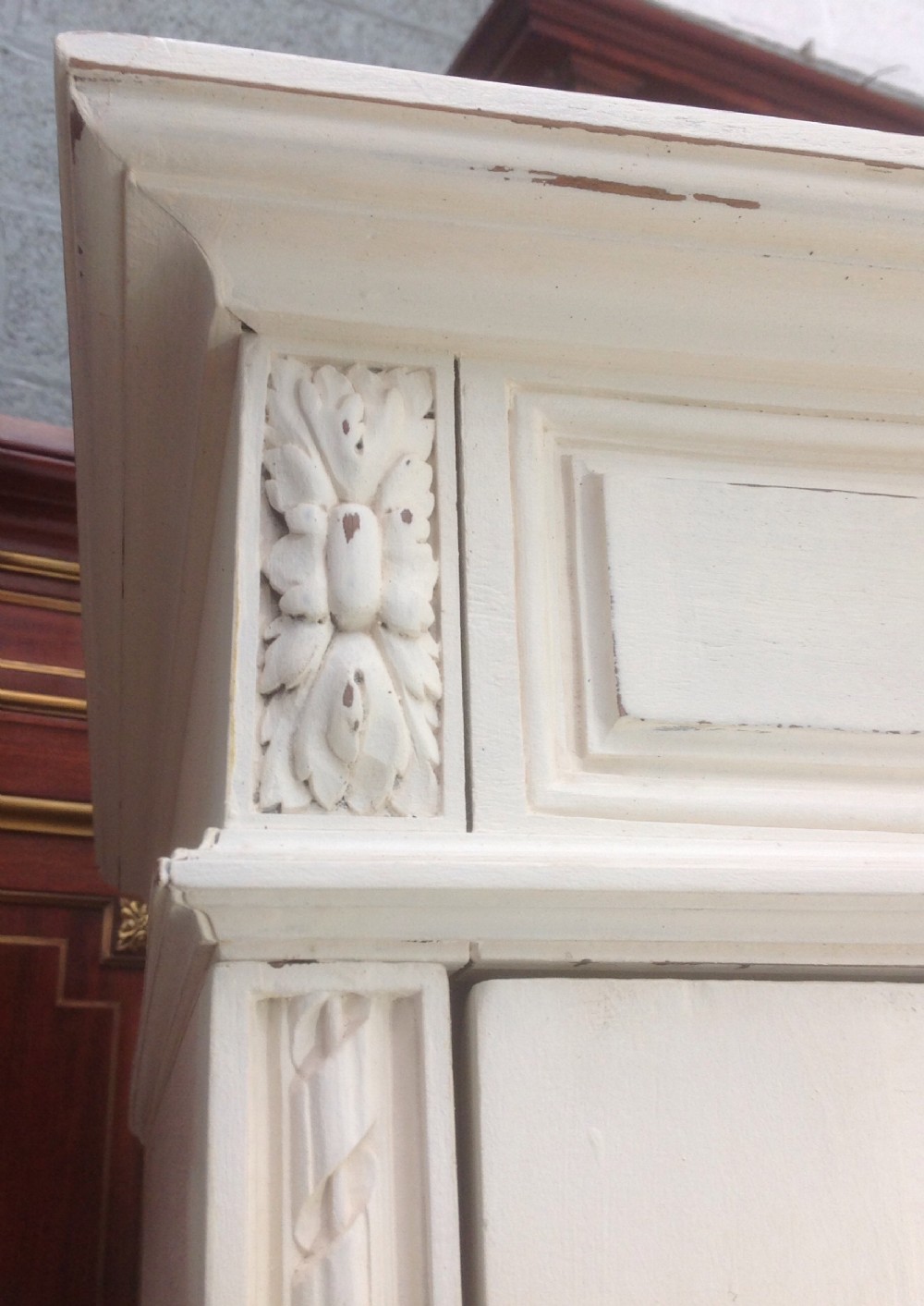 PAINTED CARVED FRENCH ARMOIRE View VI