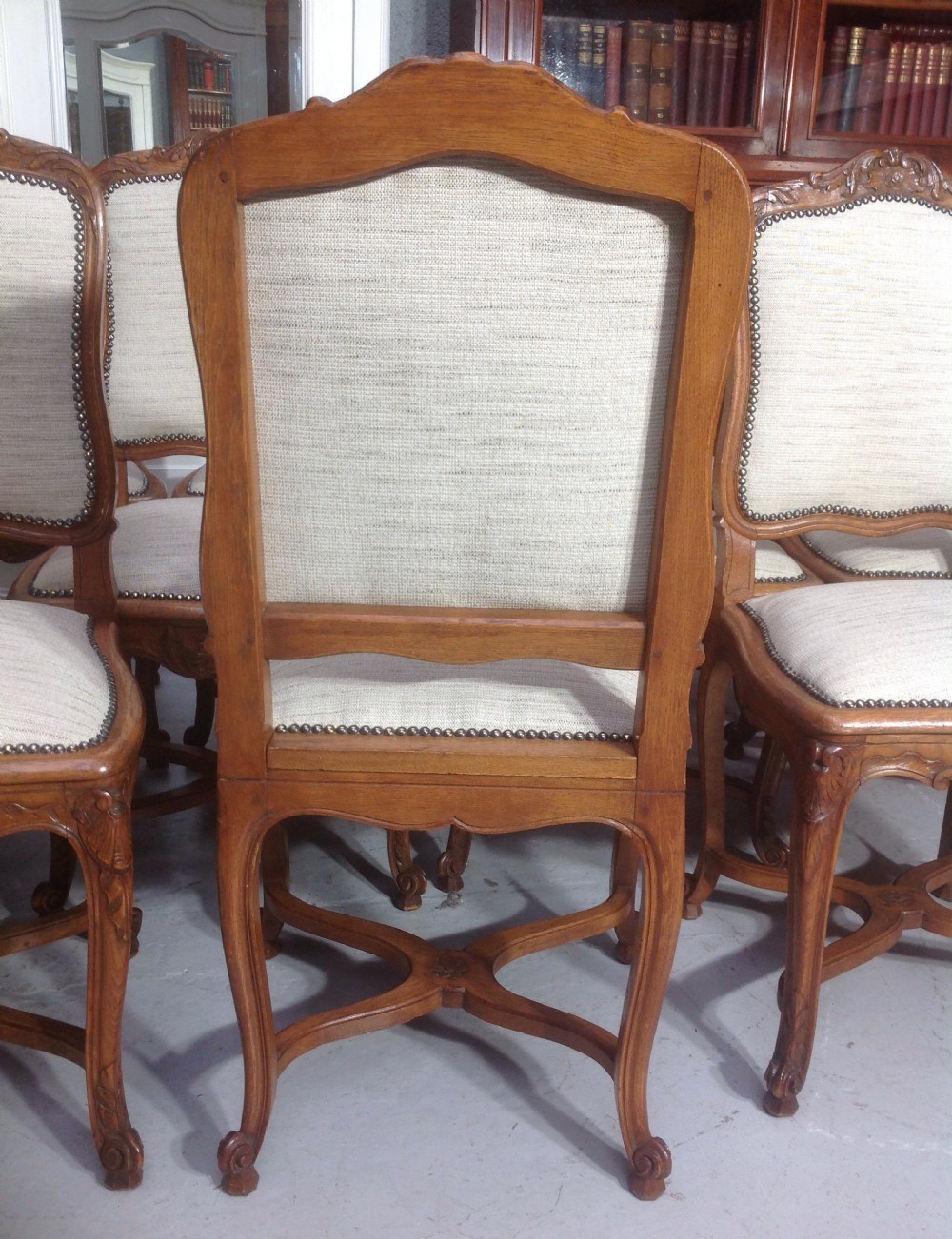 SET OF 12 FRENCH OAK CHAIRS View III