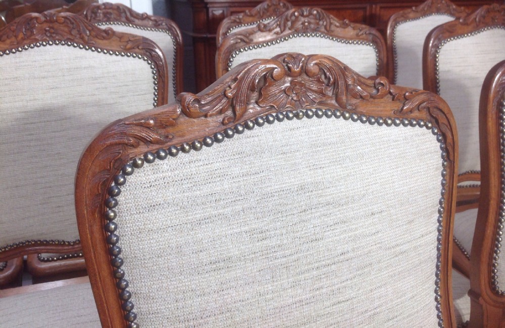 SET OF 12 FRENCH OAK CHAIRS View IV