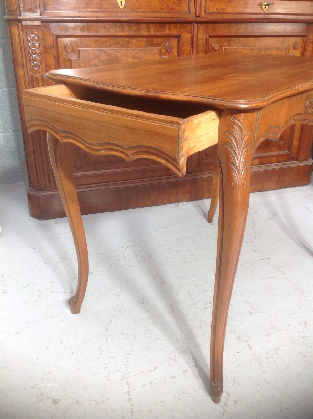 FRENCH CARVED WALNUT TABLE View III
