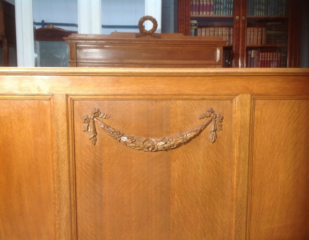CARVED OAK FRENCH BED View III