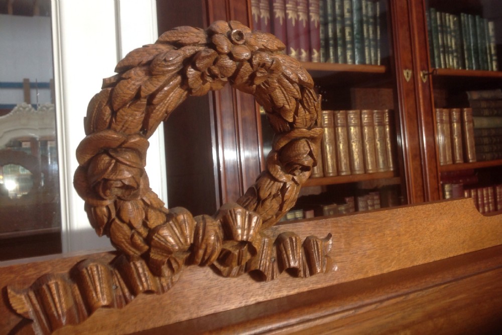 CARVED OAK FRENCH BED View VII