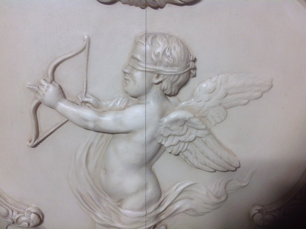 STUNNING FRENCH CARVED SUPER KING SIZE IN ORIGINAL PAINT. View VII