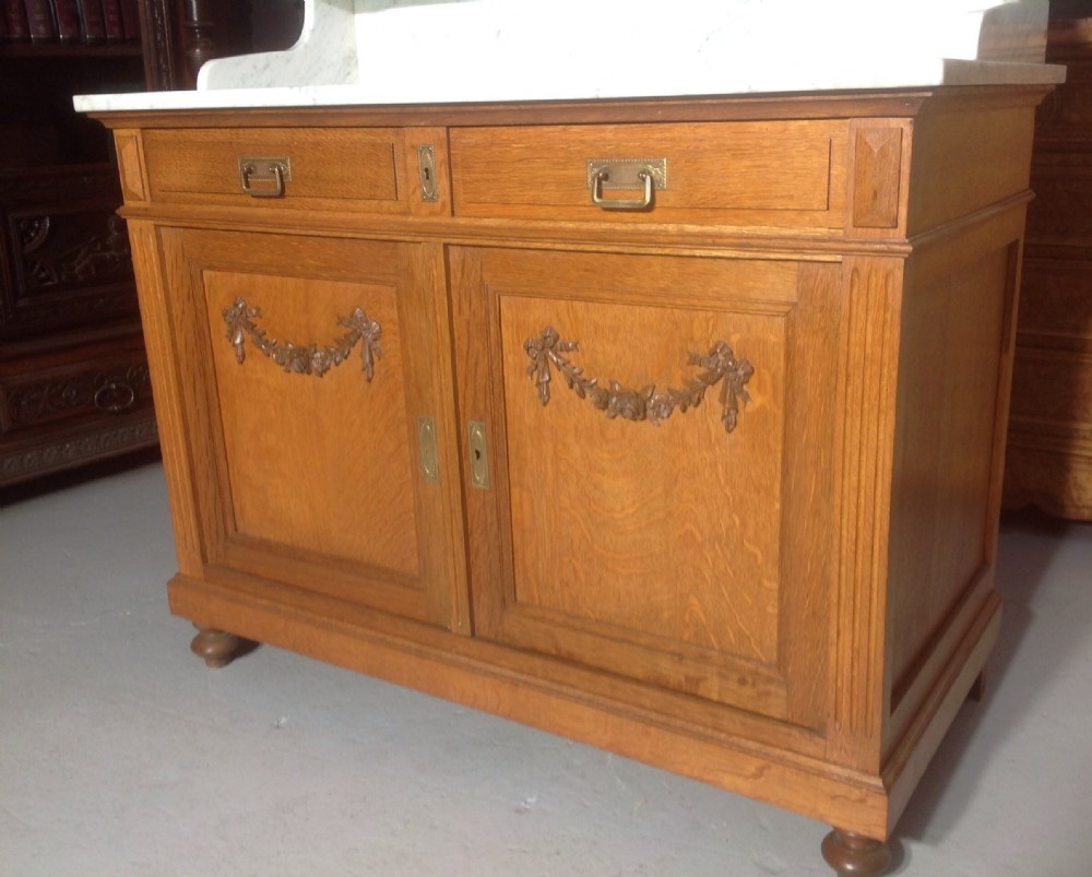 CARVED OAK FRENCH WASHSTAND  View IV