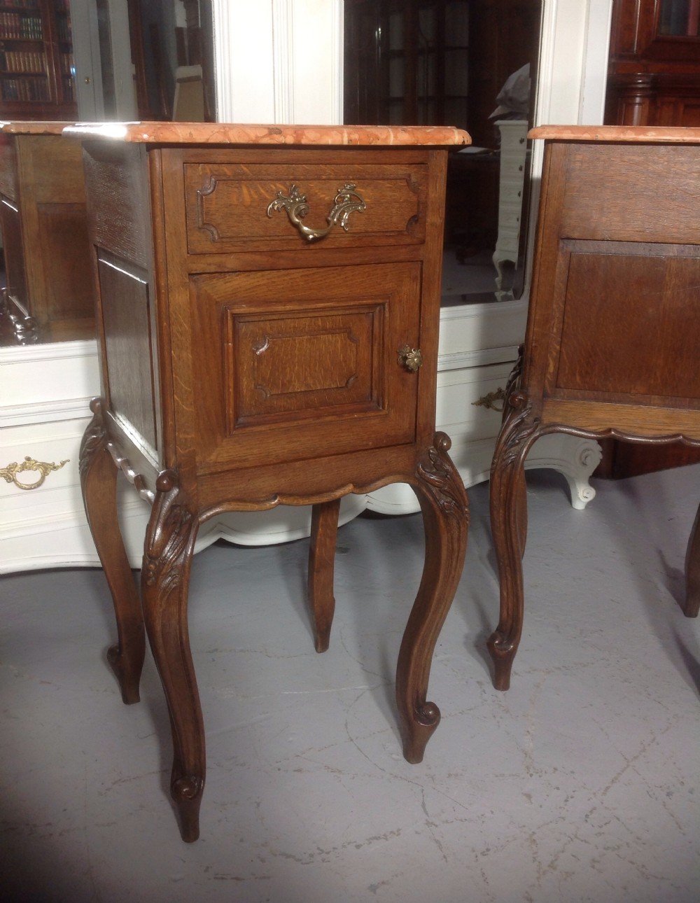 PAIR OF FRENCH OAK BEDSIDE CABINETS View IV